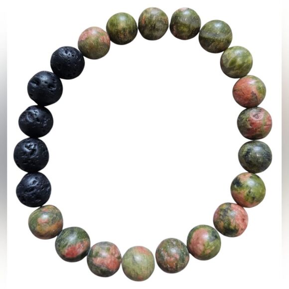 Reiki Bivei Natural Gem Healing Crystals 8mm Stretch Braclets, lot of 5. NEW! - Picture 5 of 6